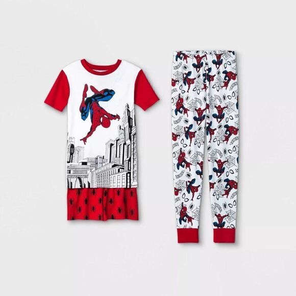 Boys Marvel Spider-Man 3pc Pajama Set 10 NWT - Picture 1 of 3